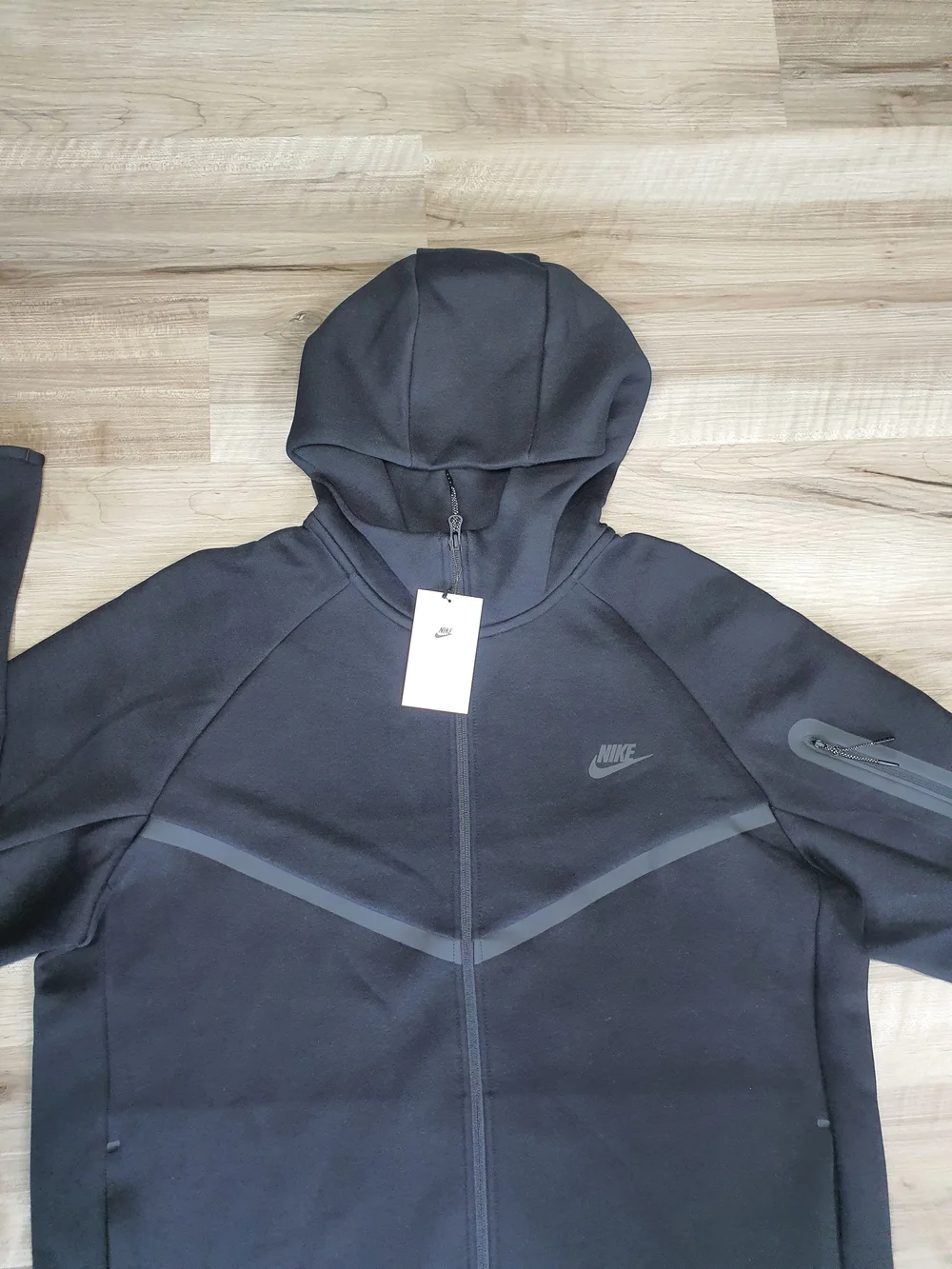 Nike Tech Fleece Jacket Sportswear Black Full Zip Hoodie HV0949-010 Men's XL